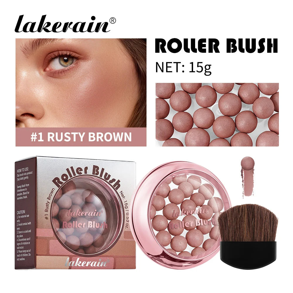 Spherical Powder Bead Blush for Natural Glowing Makeup