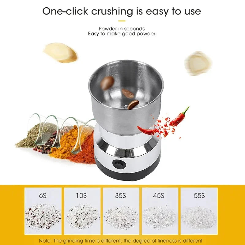 Compact Electric Food and Coffee Bean Grinder