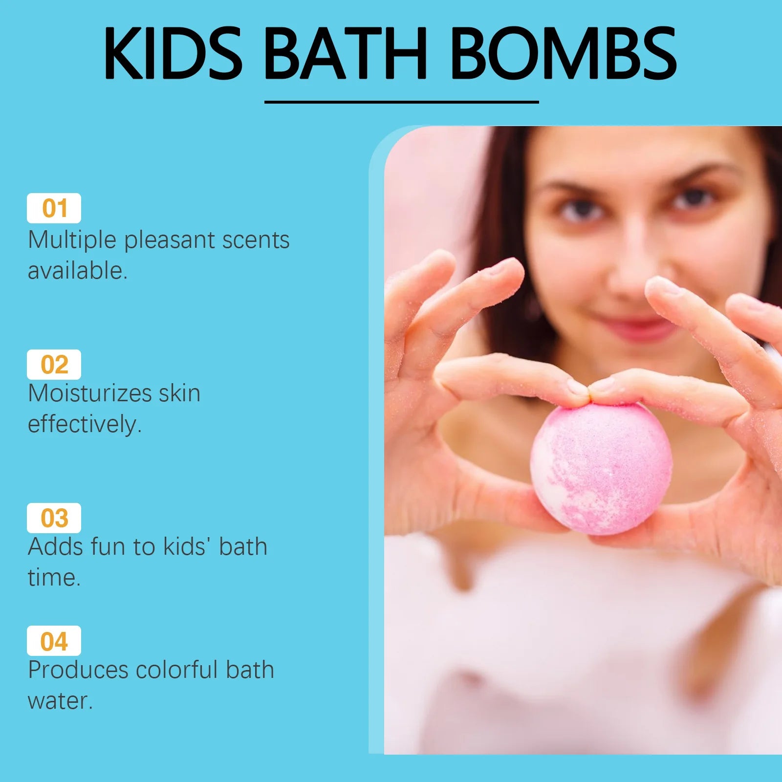 Kids Moisturizing Fizzy Bath Bomb Gift Set - 10