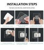 Self-Adhesive Wall Mounted Mop and Broom Organizer Holder