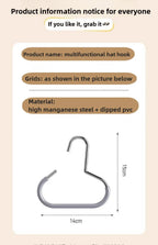 Multifunction Space Saving Hat and Accessory Organizer Hanger