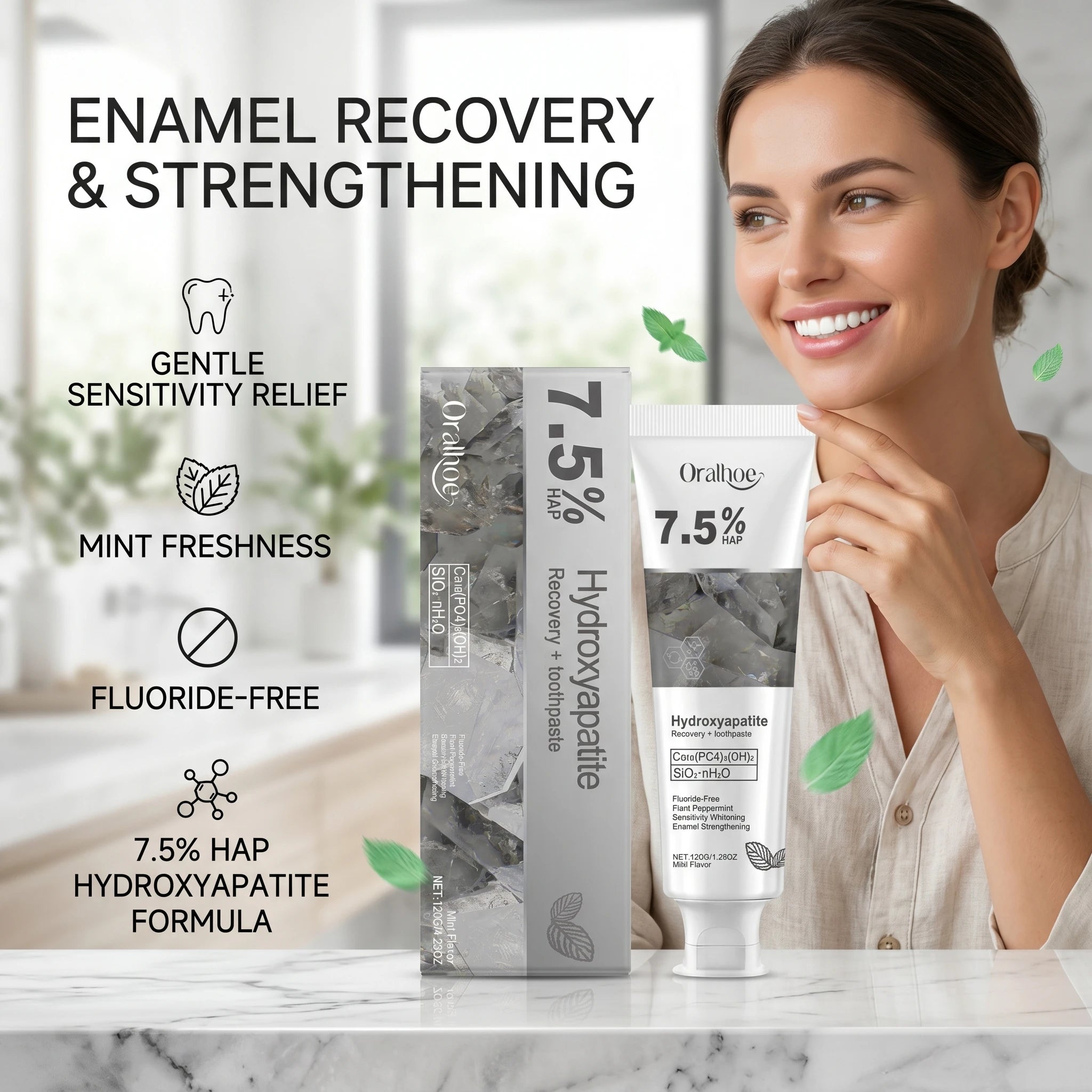 7.5% Hydroxyapatite Enamel Repair & Whitening Toothpaste - 5