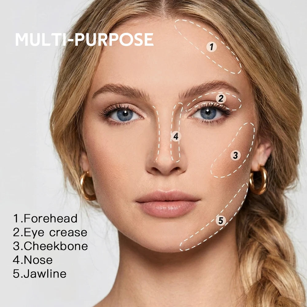 Matte Bronze Pressed Powder for Facial Contouring and Setting - 6