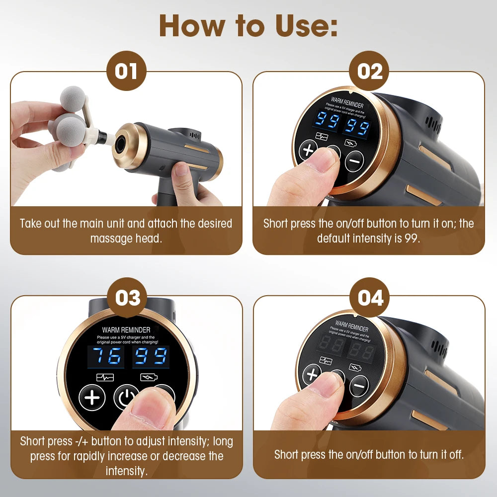 Professional Deep Tissue Percussion Muscle Massage Gun