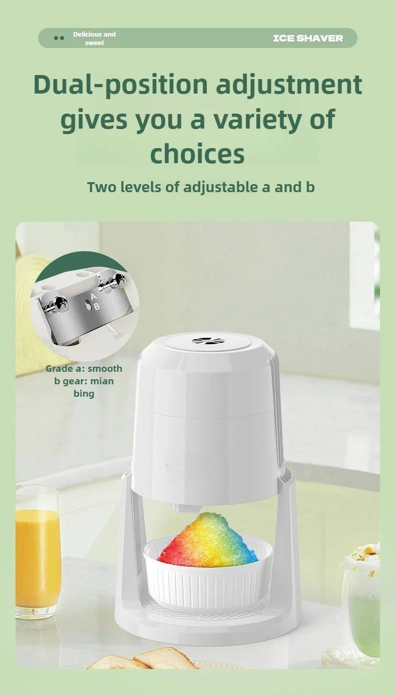 Automatic Electric Ice Shaver for Home Smoothies