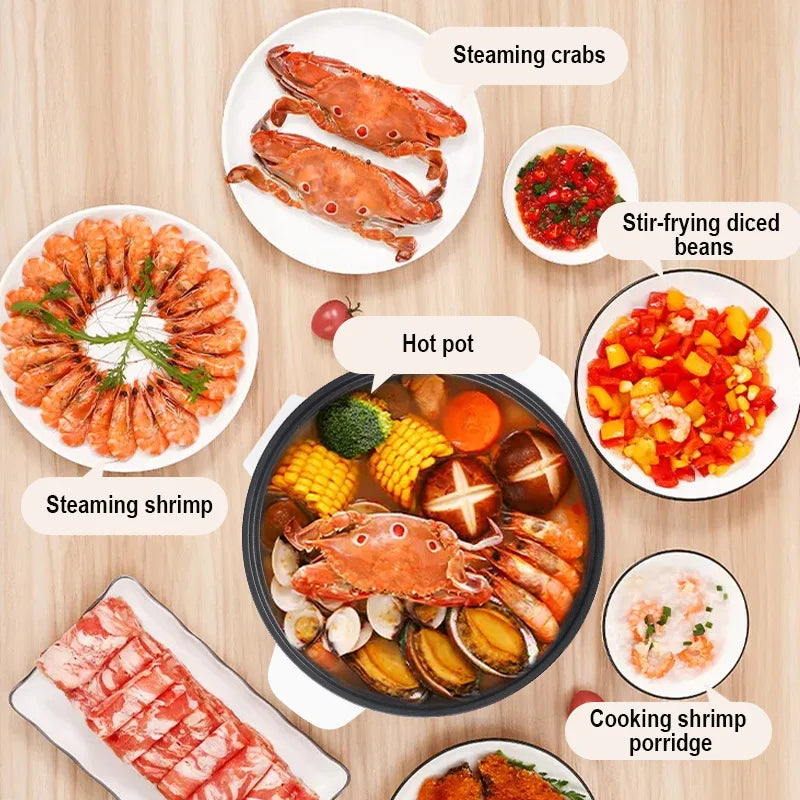 Multifunction 3.5L Non-Stick Electric Hot Pot Cooker - 4