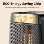 Portable Electric Space Heater with Ambient Flame Light