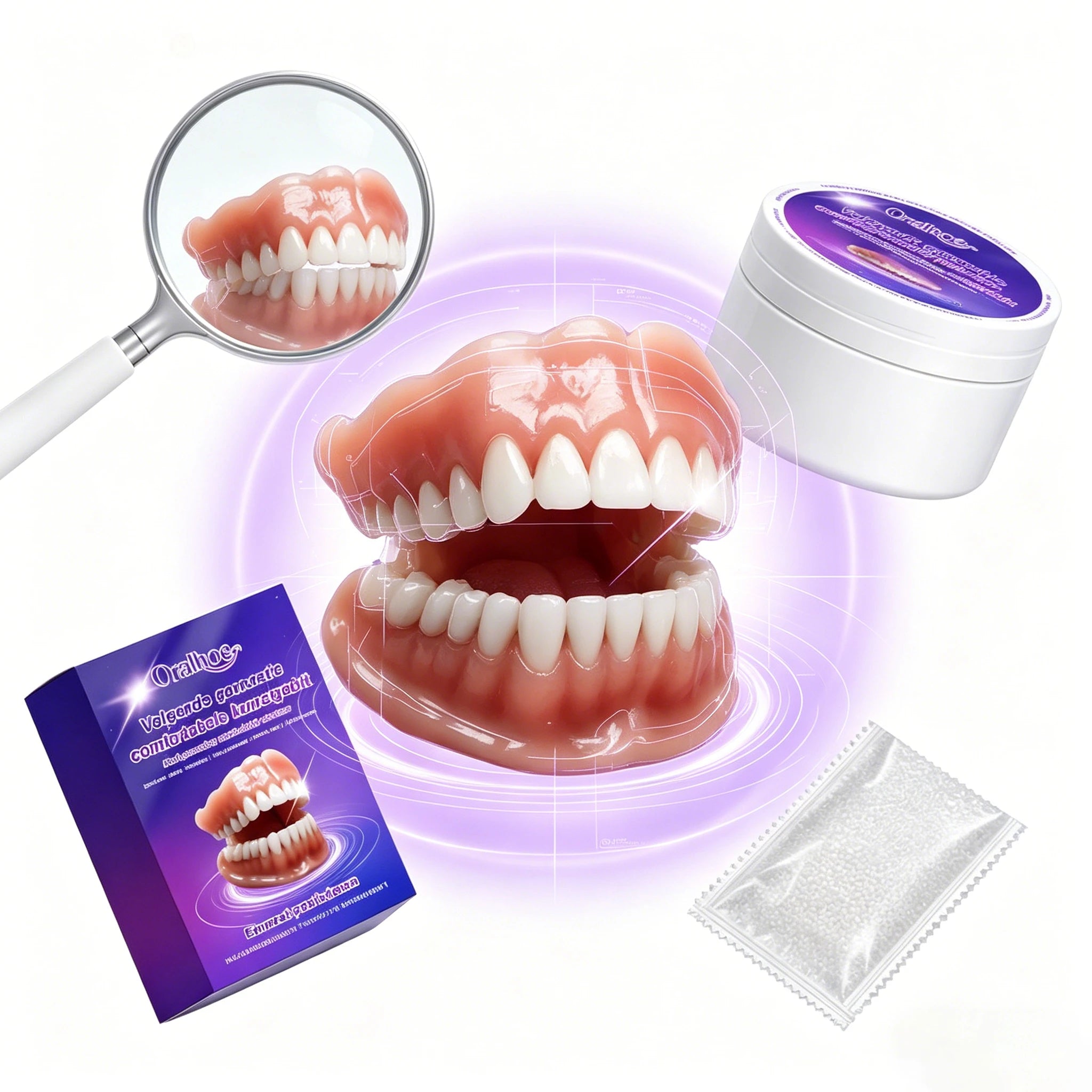 Instant Snap-On Silicone Denture Kit for Natural Smile - 1