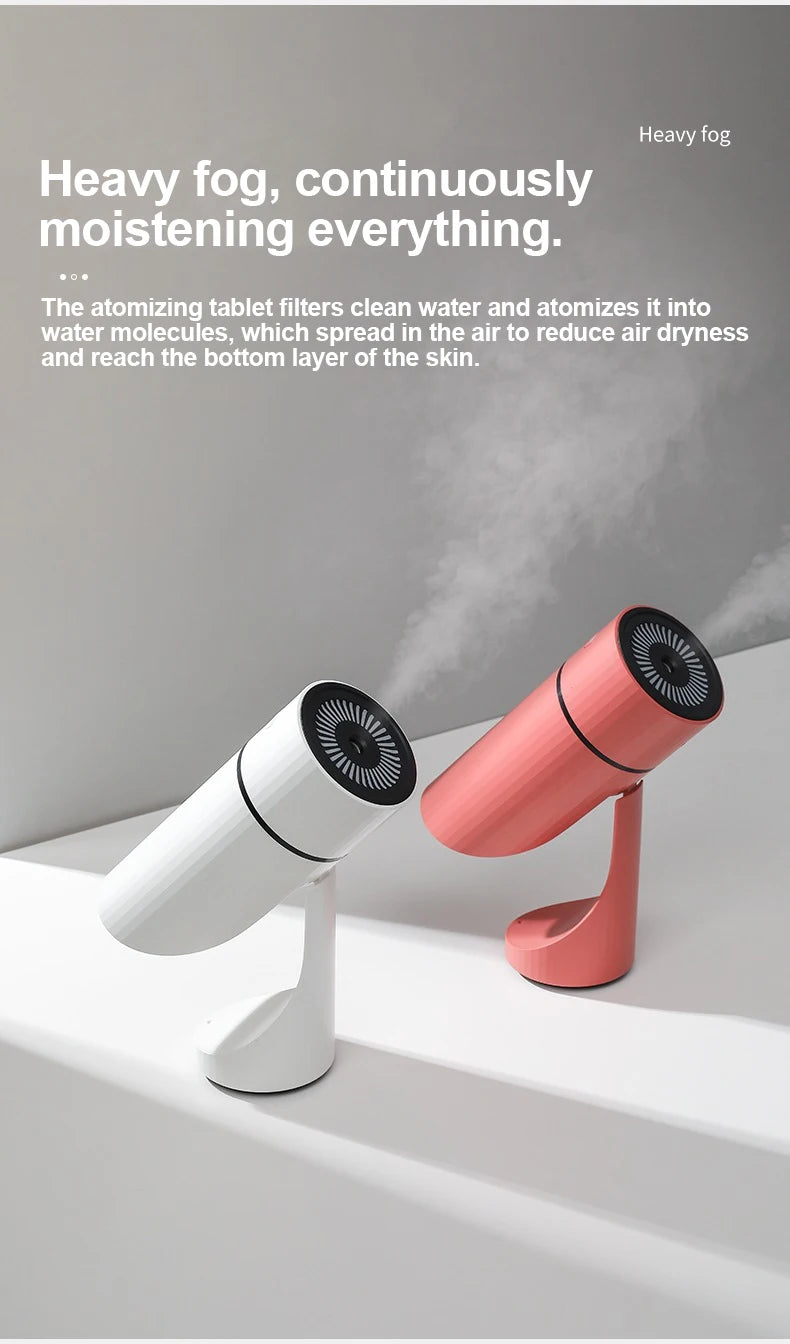 Portable Wireless Desktop Air Humidifier with Adjustable Mist