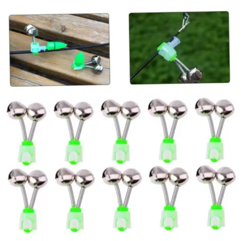 10-Piece Fishing Rod Bite Alarm Bell Set