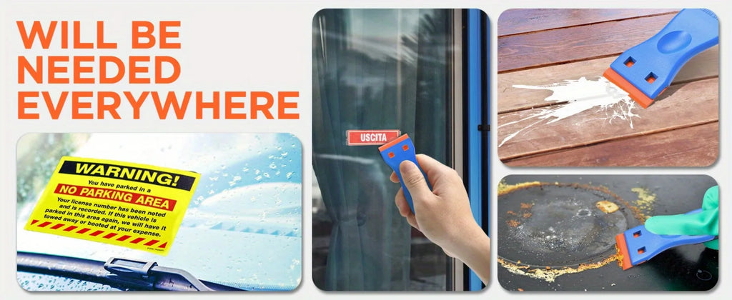 Multipurpose Sticker and Glue Removal Scraper Tool