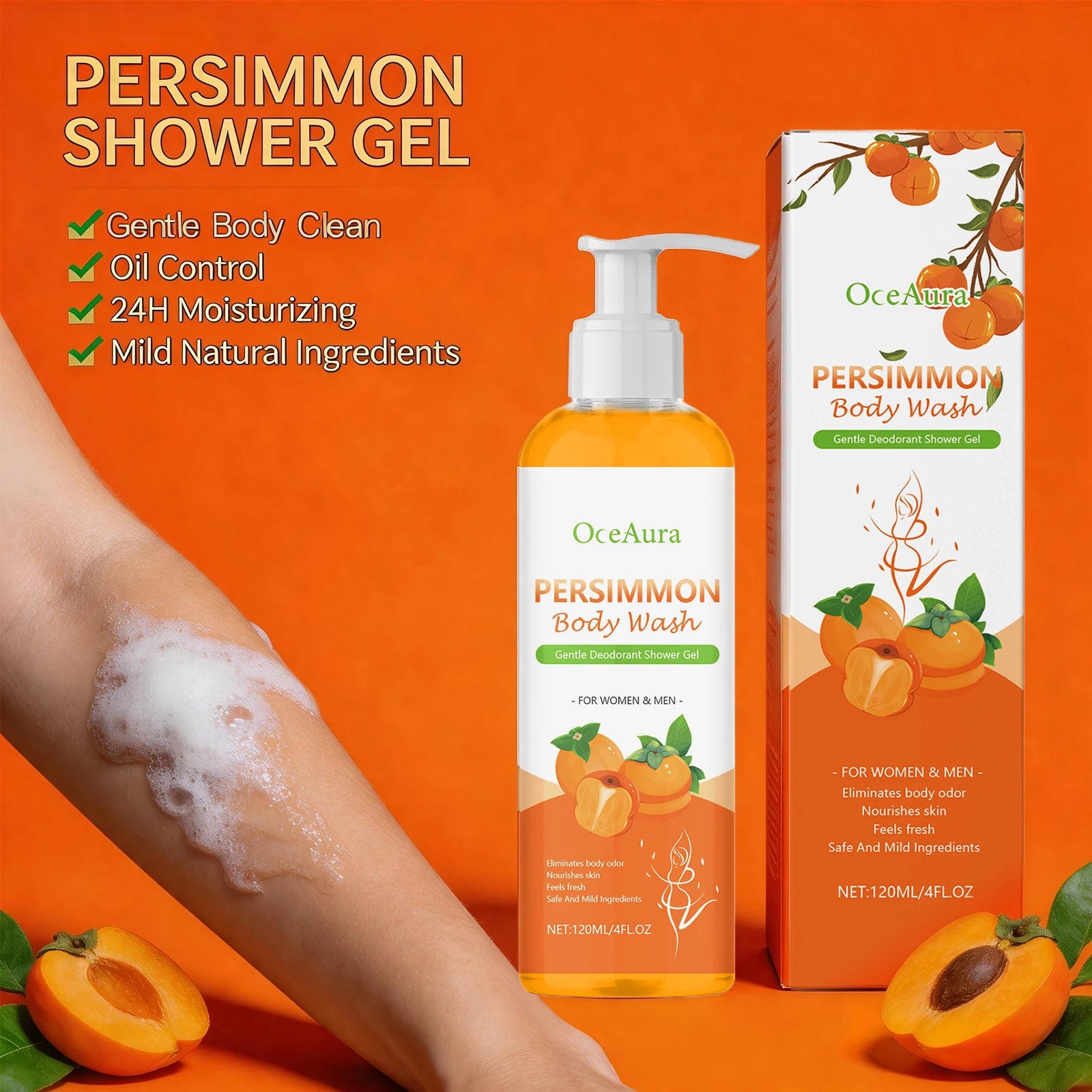 Persimmon Body Odor Eliminating and Moisturizing Shower Gel - 1