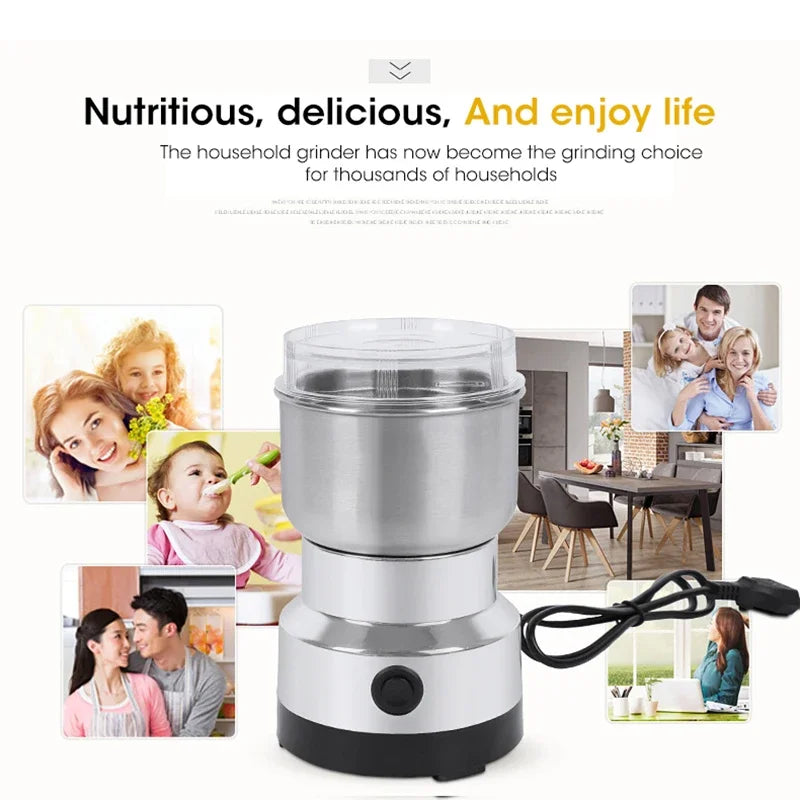 Compact Electric Stainless Steel Food and Coffee Grinder - 3