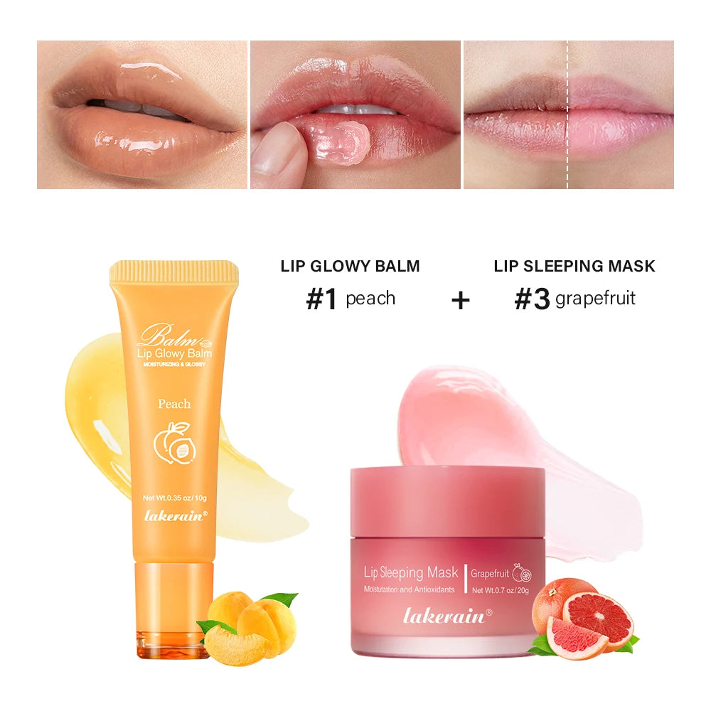 Moisturizing Lip Balm and Sleeping Mask Care Set - 38