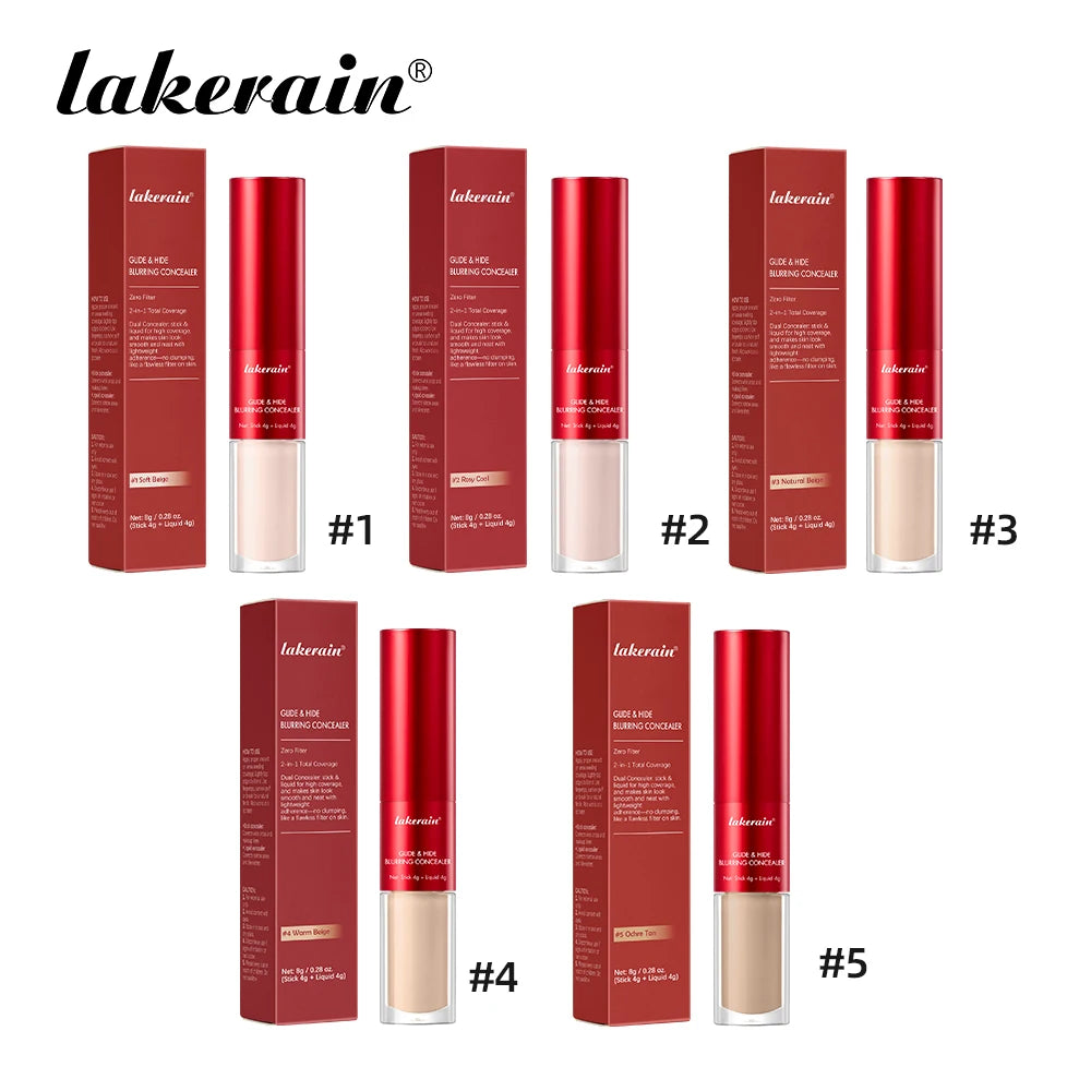 2-in-1 Liquid and Stick Blurring Concealer for Full Face Coverage
