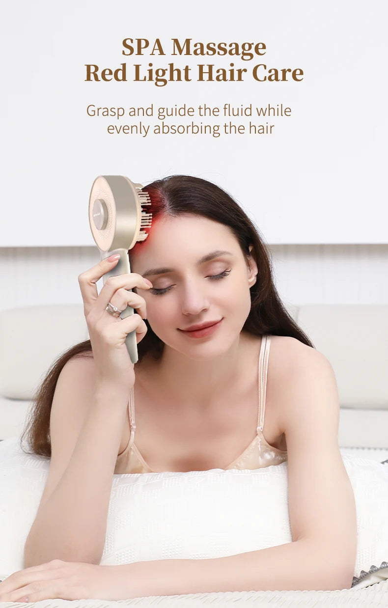 Electric Scalp Massager and Hair Serum Applicator Comb