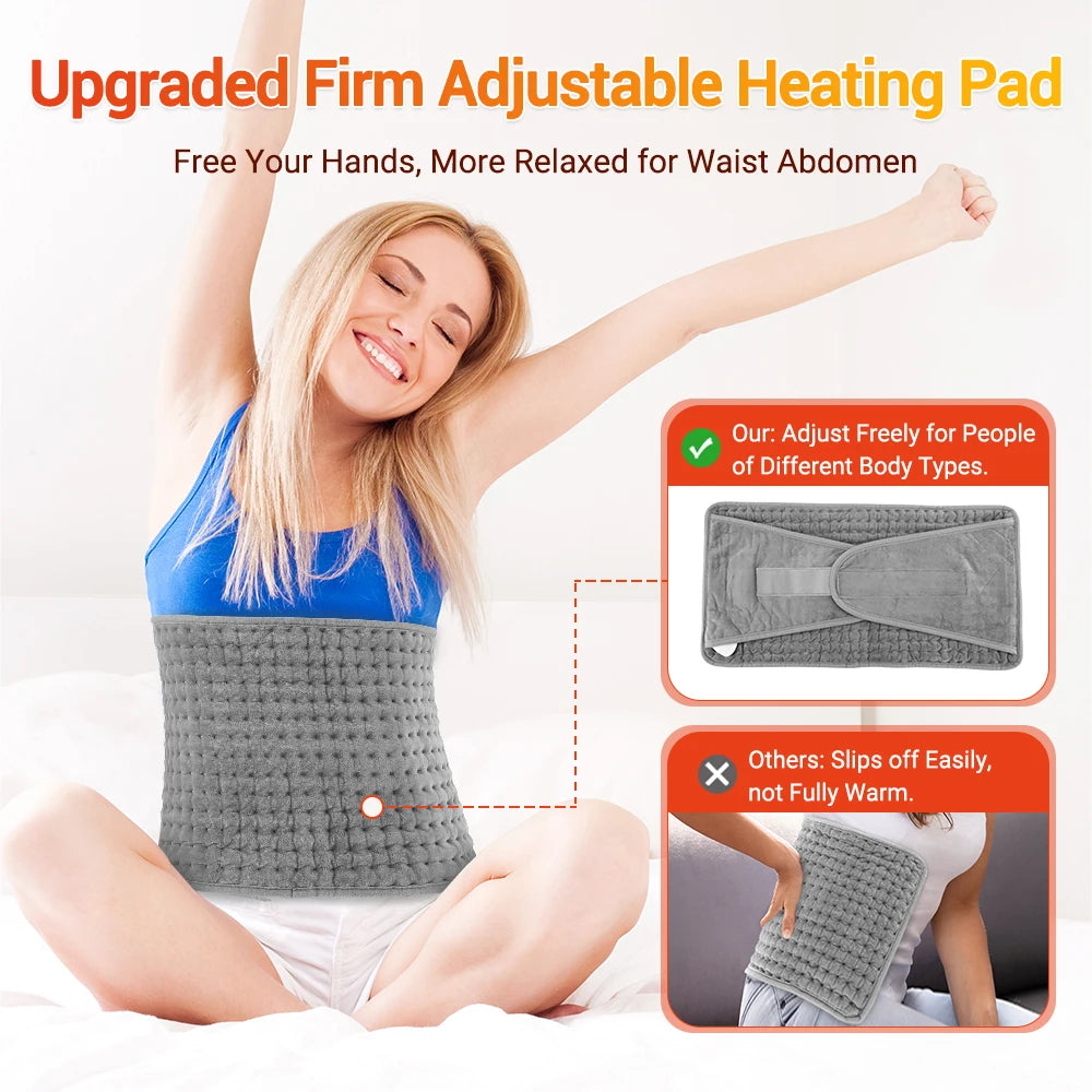 Electric Heated Waist and Back Support Wrap with Temperature Control