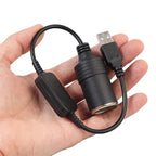 USB to 12V Car Cigarette Lighter Socket Adapter