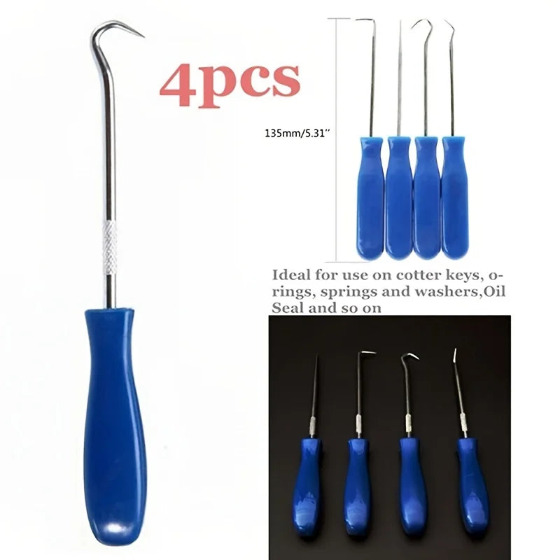 4-Piece Precision Pick and Hook Set for Auto Repairs