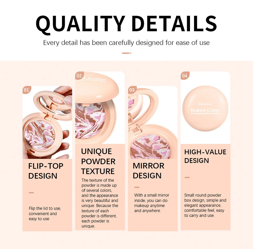 Baked Color Correcting Pressed Powder Foundation