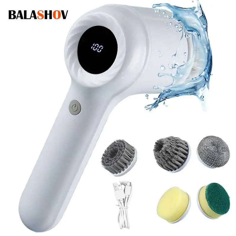 Electric Rotary Cleaning Brush for Kitchen and Bathroom