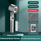 High-Pressure Adjustable Shower Head with Massage Brush