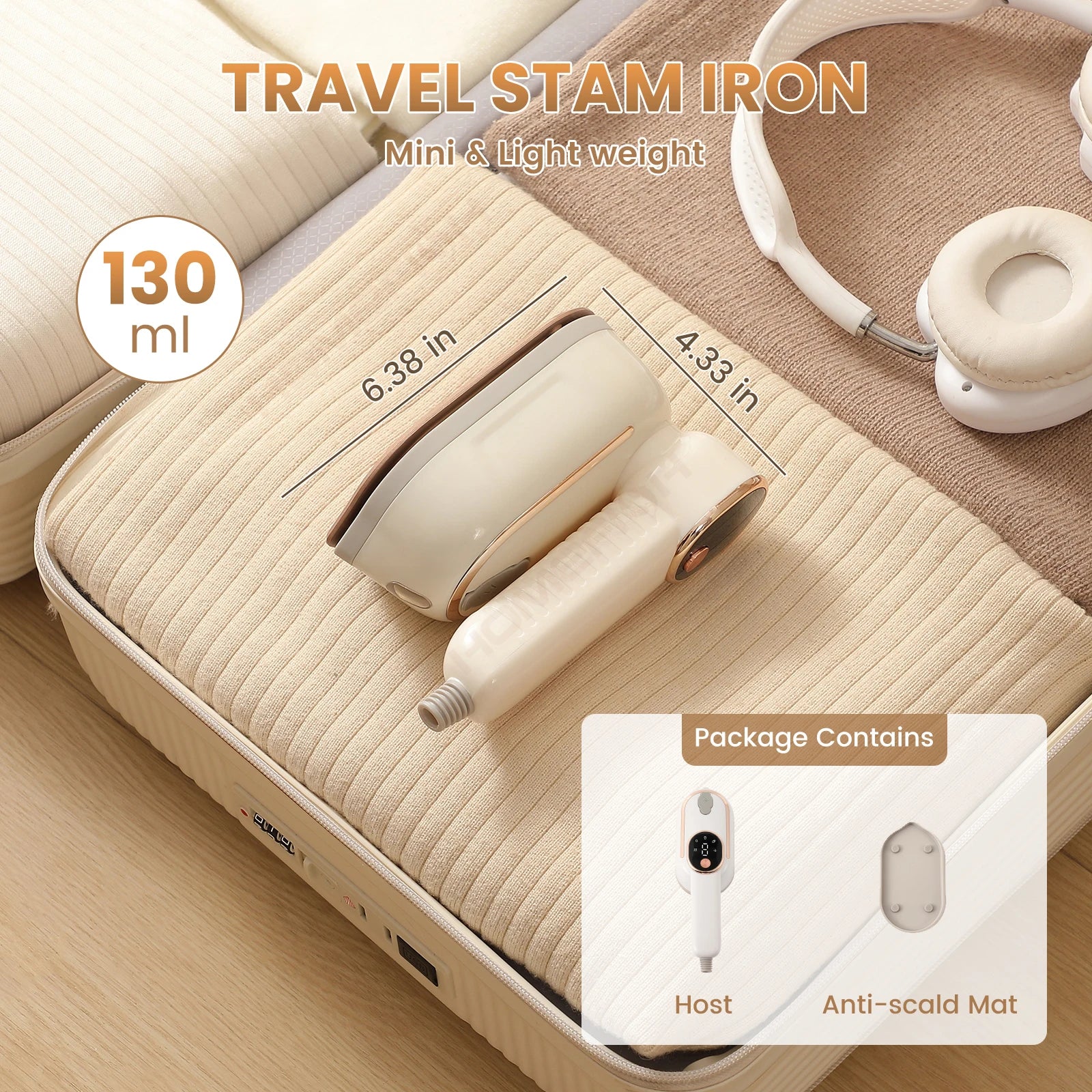 Portable Handheld Steam Iron for Garments - 5