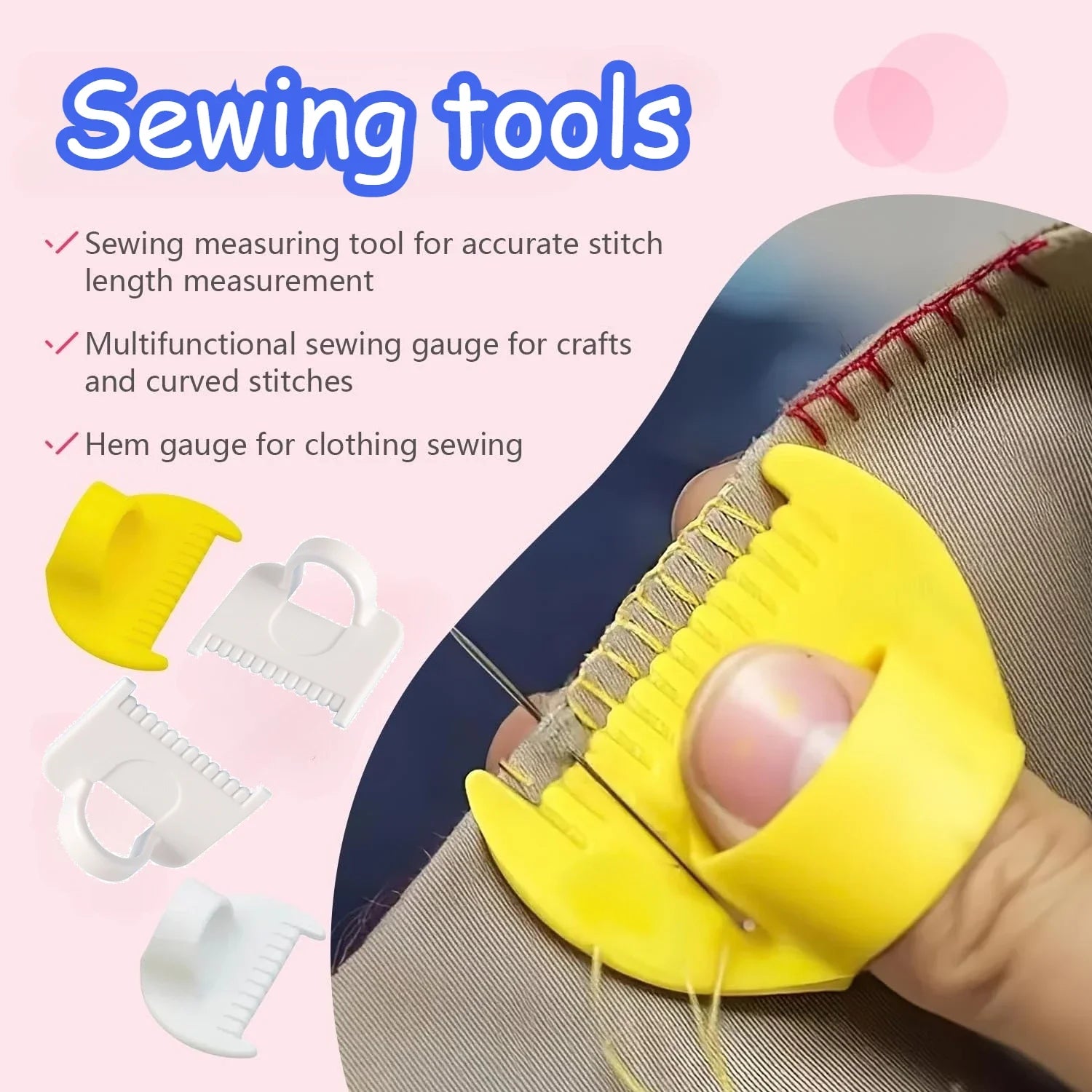 Adjustable Finger Sewing Thimble Guide Tool - 1