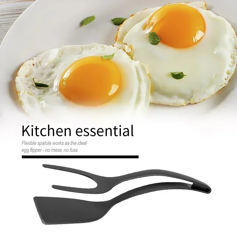2-in-1 Non-Stick Spatula and Kitchen Tongs for Cooking