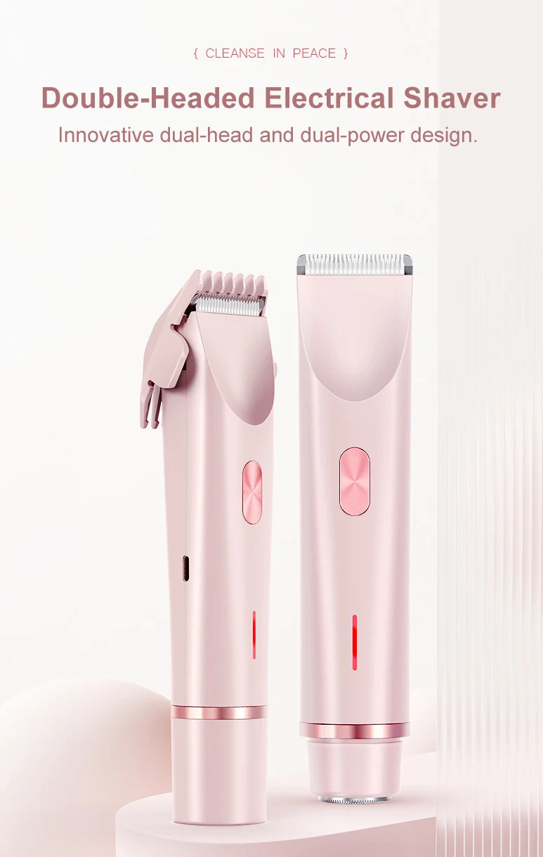 2-in-1 Waterproof Electric Shaver for Face and Body