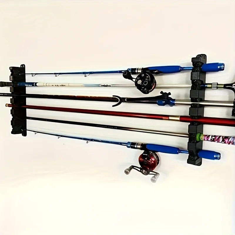 Wall Mounted Horizontal Fishing Rod Storage Rack
