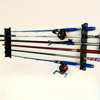 Wall Mounted Horizontal Fishing Rod Storage Rack