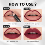 Professional 12-Color Waterproof Lip Liner Pencil Set