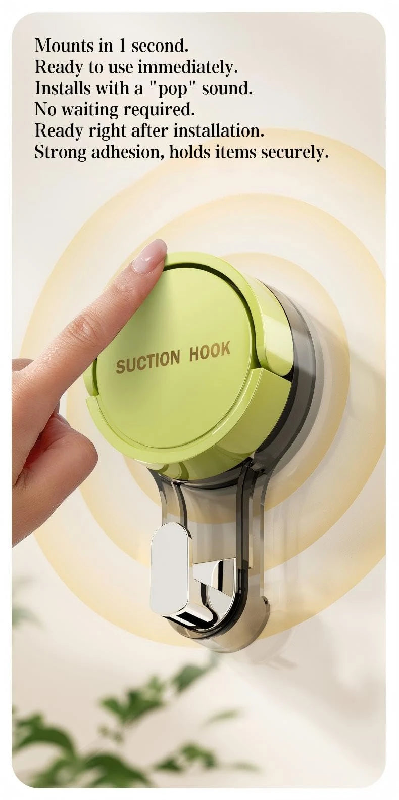 Heavy Duty Vacuum Suction Cup Wall Hook