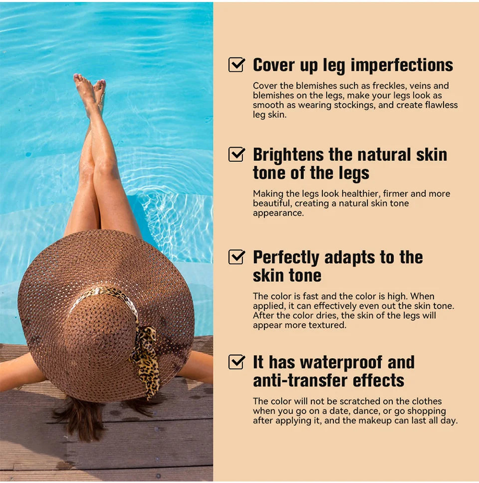 Waterproof Leg Foundation for Flawless Even Skin Tone