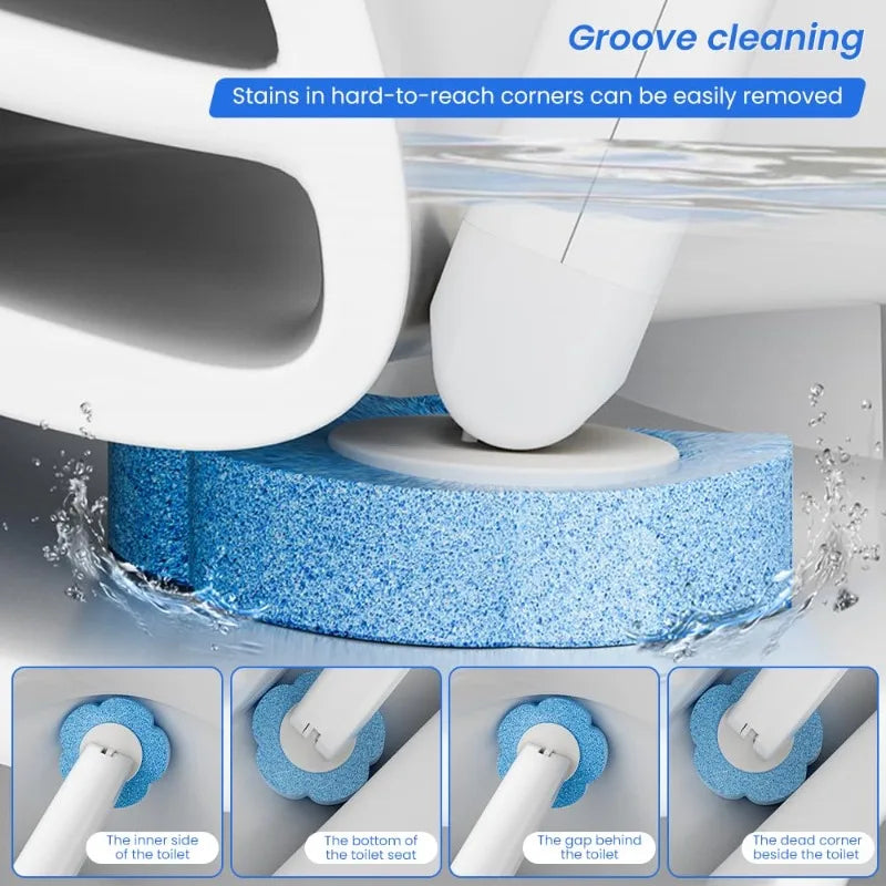 Disposable Toilet Brush with Wall-Mount Holder
