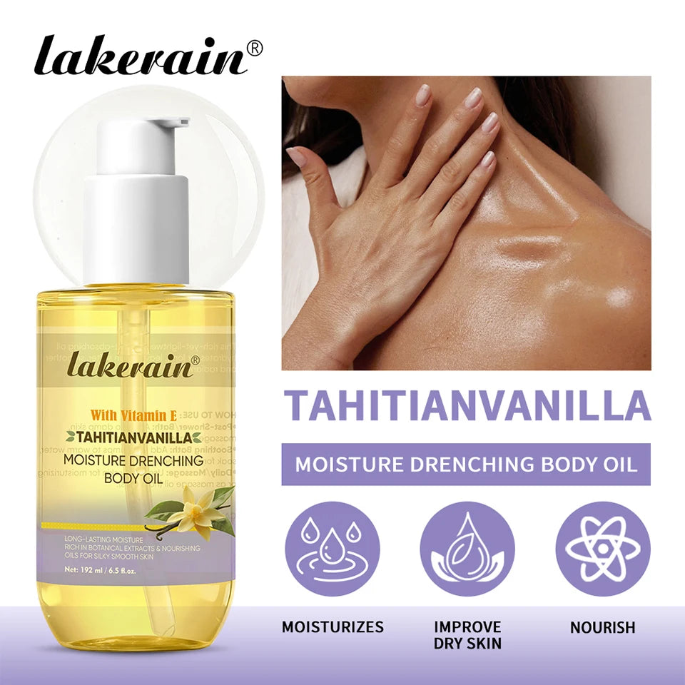 Moisture Drenching Vanilla Body Oil for Glowing Skin