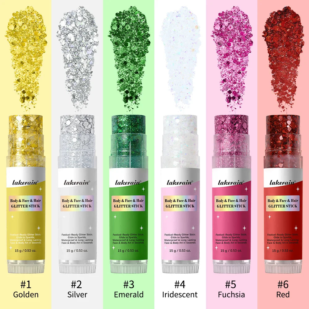 Waterproof Shimmer Glitter Stick for Face and Body