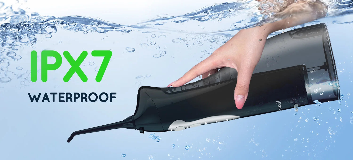 Portable Cordless Water Flosser with 3 Modes and 7 Replacement Tips - 11