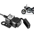 Dual USB Motorcycle Handlebar Phone Charger