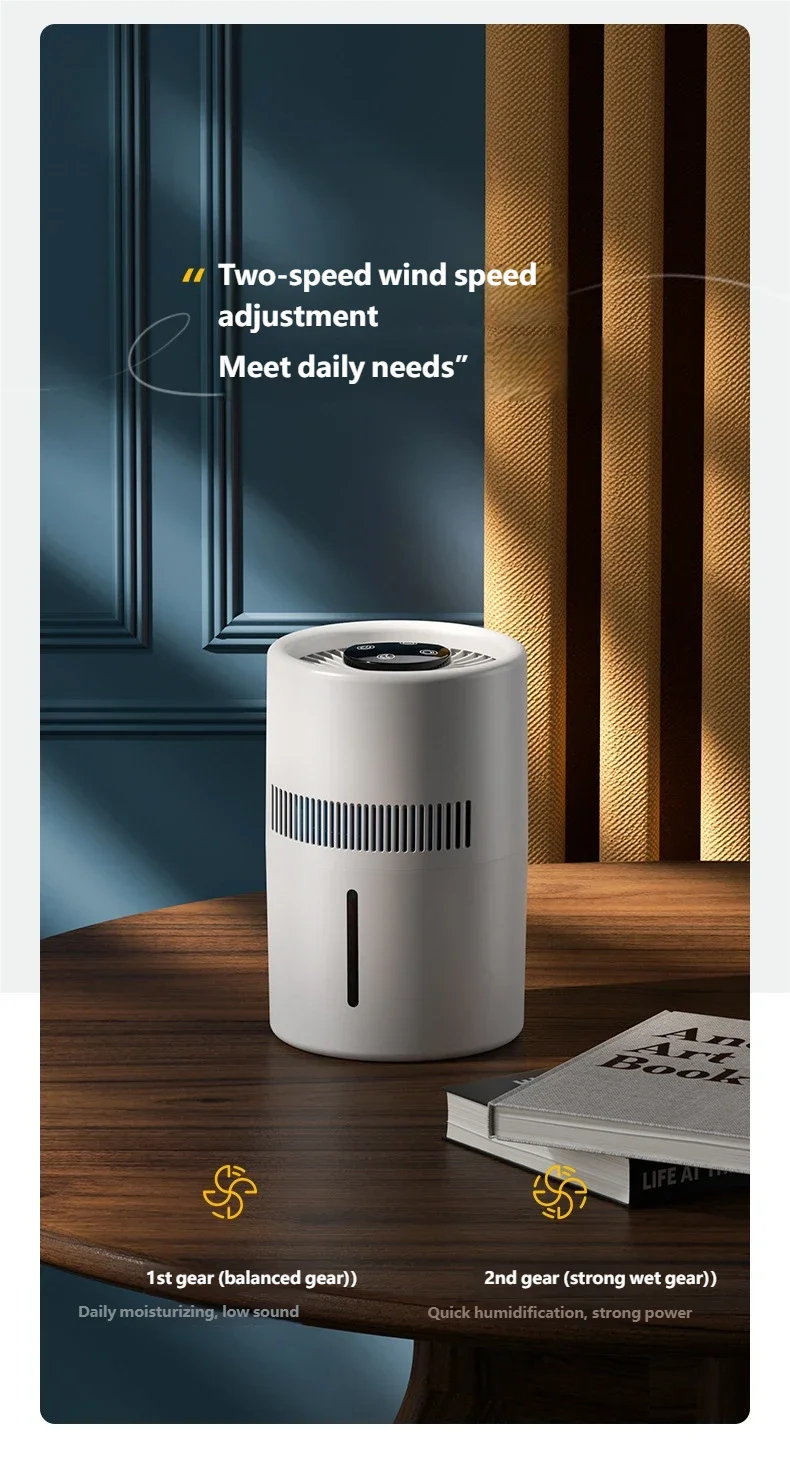 Desktop Humidifier with Quiet Mist for Home and Office