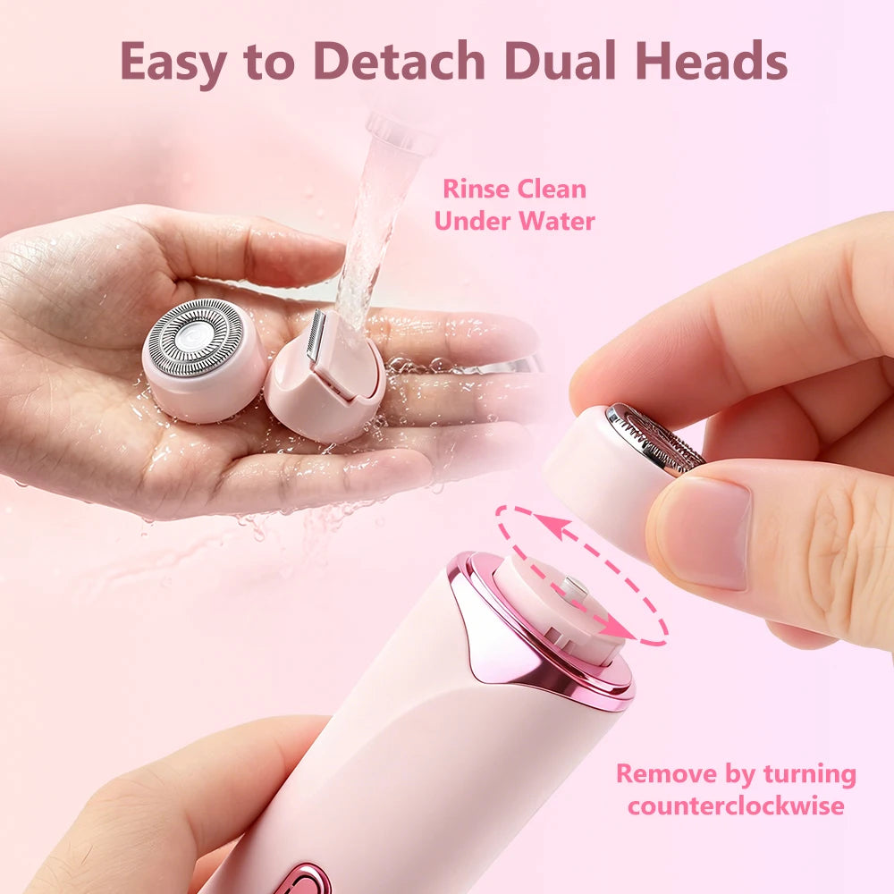 2-in-1 Painless Electric Shaver and Bikini Trimmer for Women