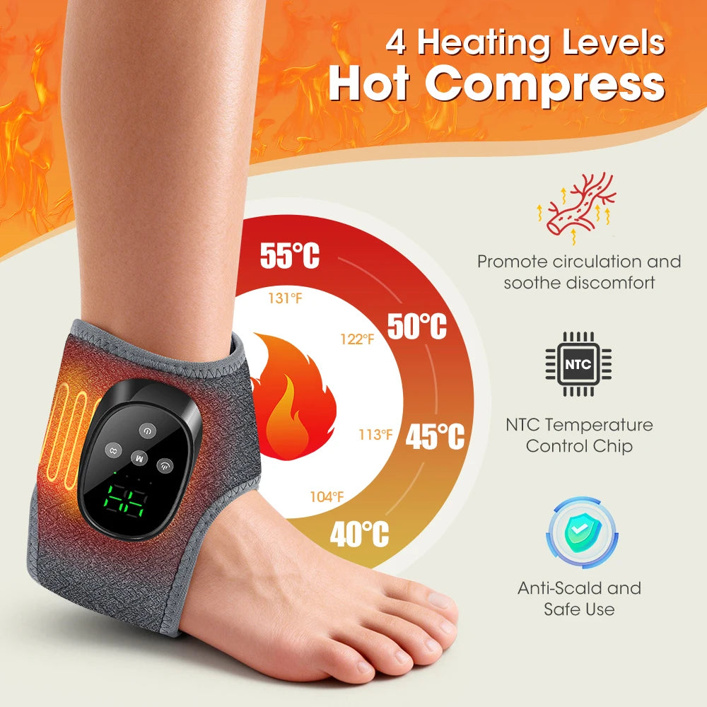 Heated Ankle Massager with Vibration Therapy
