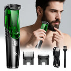 Cordless Vacuum Beard Trimmer for Men