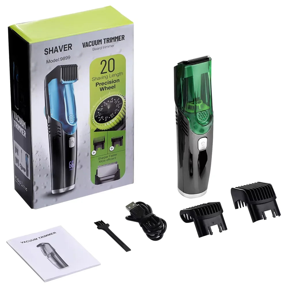 Cordless Vacuum Beard Trimmer for Men