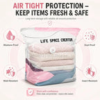Pump-Free Vacuum Compression Storage Bags for Bedding and Clothes