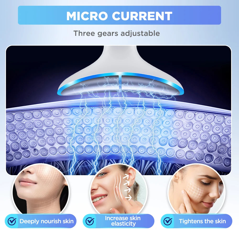 LED Facial and Neck Skin Tightening Beauty Massager - 4