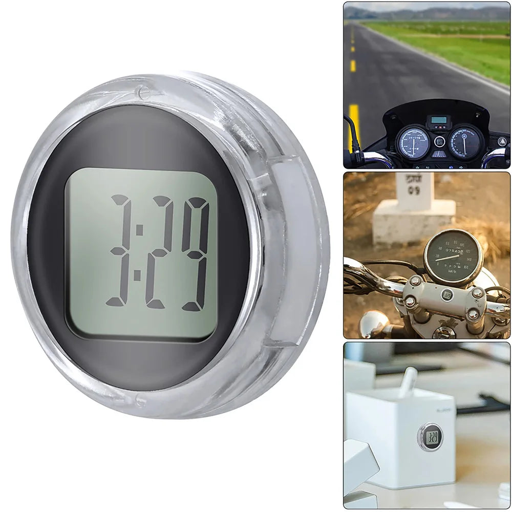 Mini Waterproof Digital Motorcycle Handlebar Clock