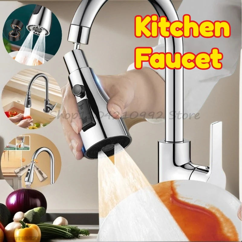 3-Mode Kitchen Sink Faucet Replacement Spray Head - 1