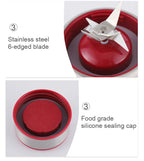 Portable Electric USB Rechargeable Fruit Juicer Blender Cup